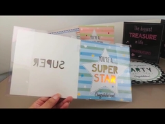 Artificial Christmas Voice Recordable Greeting Cards With Fiber Optic LED Lights OEM