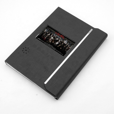 Zwarte Video de Omslaga4 grootte van Pu LCD, Kaart van de 4,3 duim de Videogroet