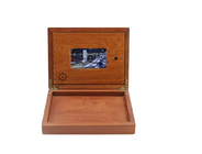 Wooden promotional video box , 4.3 Inch LCD gift box 128MB Memory