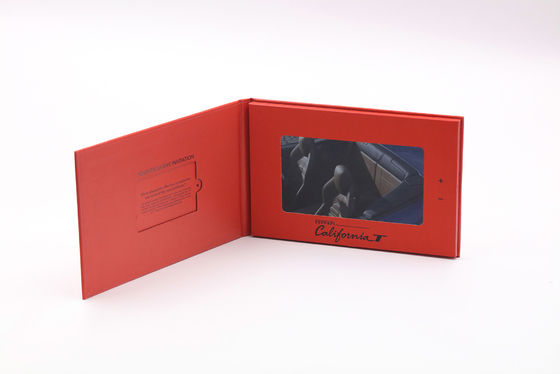 LCD-videobrochure-kaart met beeldformaat PNG en video-upload