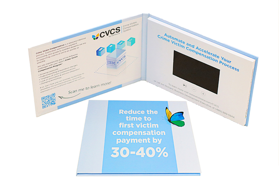 Reclame Video Brochure Mailer Muziekformaat APE LCD Video Greeting Cards OEM ROHS Certificaat