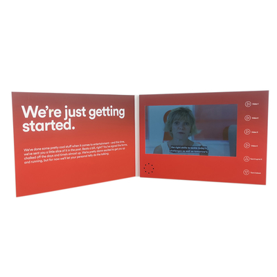 ODM van de de Brochurekaart van USB HD LCD Video voor de marketing van het certificaat van bevorderingsce ROHS
