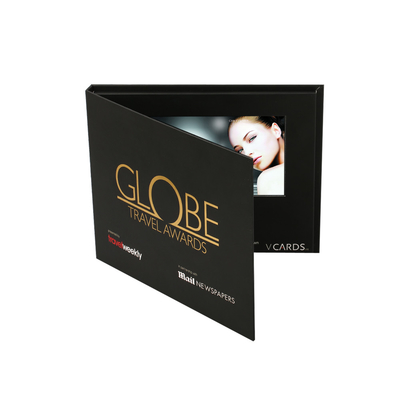 7 inch HD LCD Video Brochure Card Full Color 256MB Memory Hard papiermateriaal