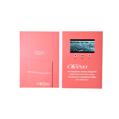 TFT LCD-kaart de brochure van de van de bedrijfs vertoningsomslag de lege videouitnodigingsgroet