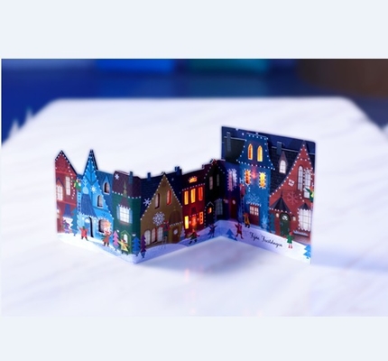 3D Kerstkaarten CMYK die van de Stemopname Open Autoplay drukken