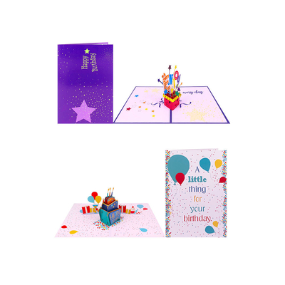 3D compensatie de Druk duikt Verjaardagskaart, 3D Verjaardagskaarten 148×210mm op Grootte