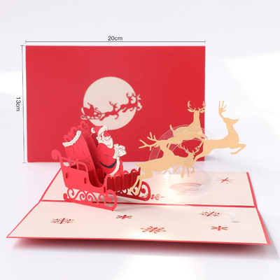 Document Materiële duikt 3D Groetkaart voor Vakantie 20×13cm Grootte opCMYK Kleur