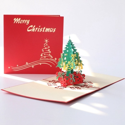 3D compensatie de Druk duikt Kerstmis van Groetkaarten 15cm×15cm×10.7cm op Grootte