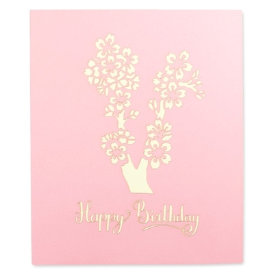 De Kaart van ROHS Cherry Blossom Tree Pop Up, OEM van Groetkaarten ODM