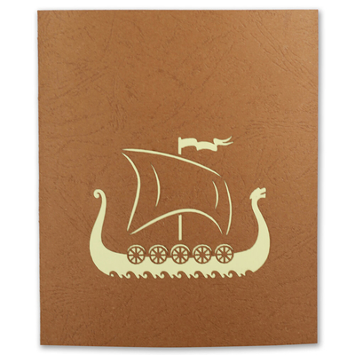 De met de hand gemaakte 3D Boot duikt de Compensatiedruk op van de Groetkaart 14.8×21cm Grootte