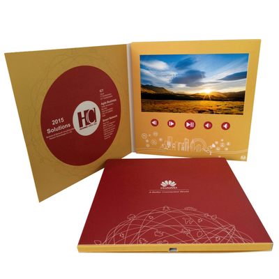Volledige Kleurenvideo Marketing Brochures met LCD de Resolutie van het het Scherm256mb Geheugen 1024×600